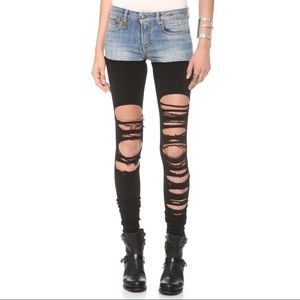 R13 Shredded Knit Chap Jeans (size 25)